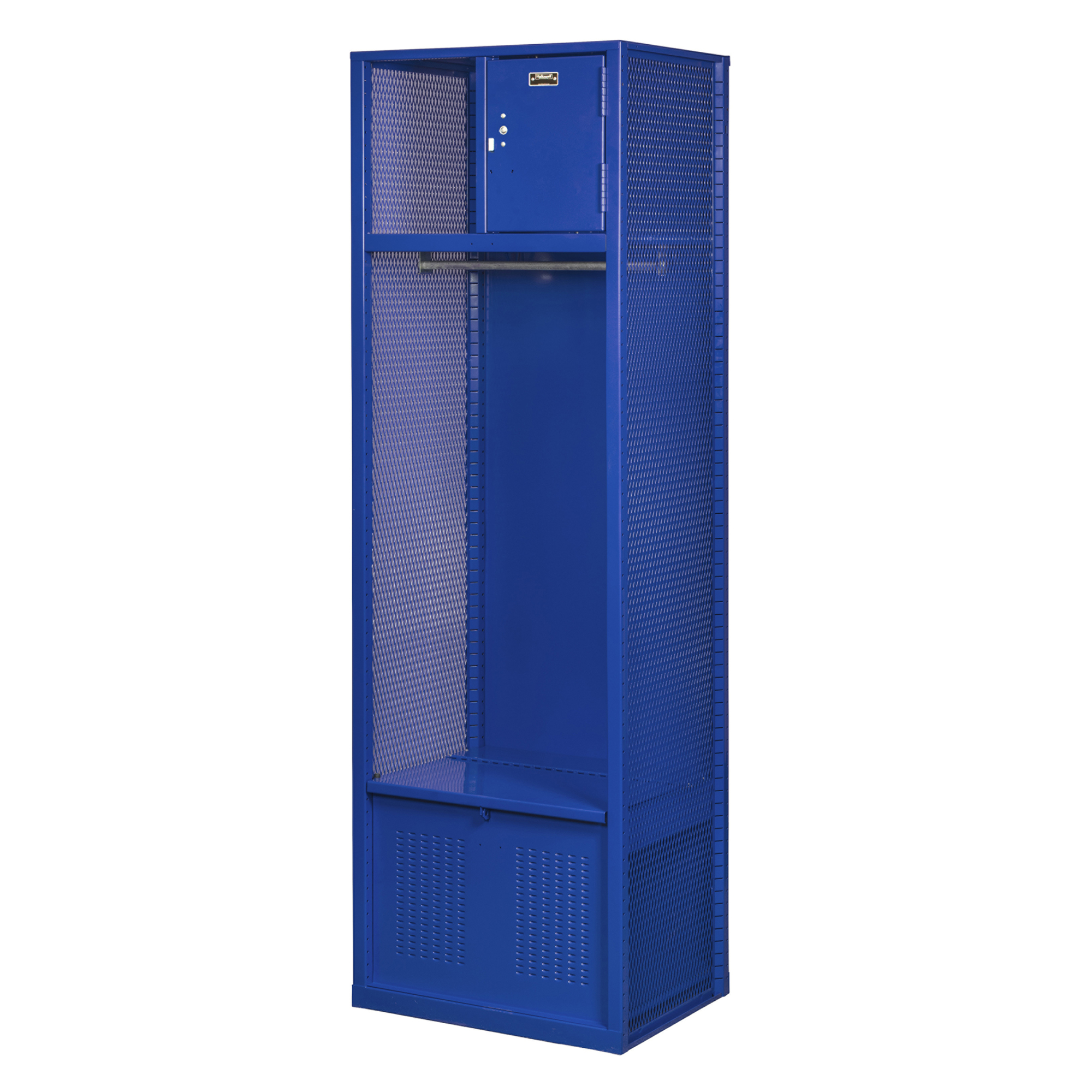 Hallowell, Welded Sport Locker, Height 74.75 in, Width 24 in, Color Blue, Model# WSBF482-1C-GS